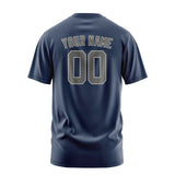 Custom Blue Dark Grey T-Shirt