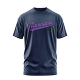 Custom Blue Light Purple T-Shirt