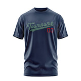 Custom Blue Blue Green T-Shirt