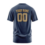 Custom Blue Light Khaki T-Shirt