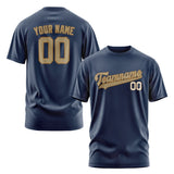 Custom Blue Light Khaki T-Shirt