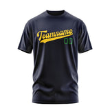 Custom Navy Gold T-Shirt