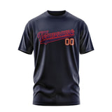Custom Navy Purple T-Shirt