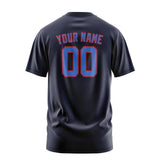 Custom Navy Sky Blue T-Shirt