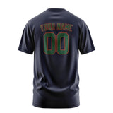 Custom Navy Green T-Shirt