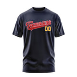 Custom Navy Red T-Shirt