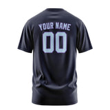 Custom Navy Light Blue T-Shirt