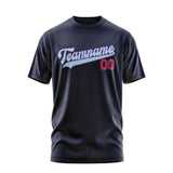 Custom Navy Light Blue T-Shirt