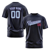 Custom Navy Light Blue T-Shirt