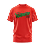 Custom Orange Red Emerald Green T-Shirt