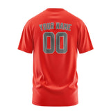 Custom Orange Red Dark Grey T-Shirt