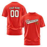 Custom Orange Red Cream T-Shirt
