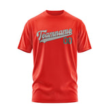 Custom Orange Red Gray T-Shirt