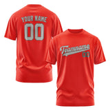 Custom Orange Red Gray T-Shirt