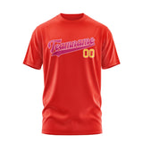 Custom Orange Red Pink T-Shirt