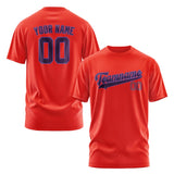 Custom Orange Red Purple T-Shirt