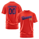 Custom Orange Red Purple T-Shirt