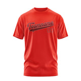 Custom Orange Red Crimson Red T-Shirt