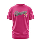 Custom Pink Dark Grey T-Shirt