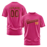Custom Pink Crimson Red T-Shirt