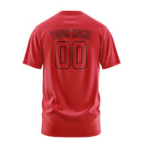 Custom Red Red T-Shirt