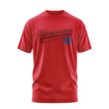 Custom Red Red T-Shirt