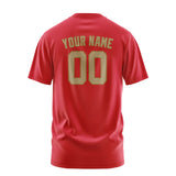 Custom Red Light Khaki T-Shirt