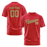 Custom Red Light Khaki T-Shirt