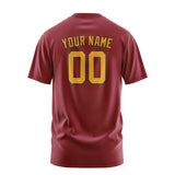 Custom Crimson Red Yellow T-Shirt