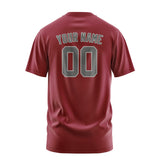 Custom Crimson Red Dark Grey T-Shirt