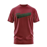 Custom Crimson Red Dark Green T-Shirt