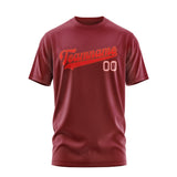 Custom Crimson Red Orange Red T-Shirt