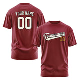 Custom Crimson Red Cream T-Shirt