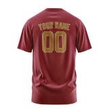 Custom Crimson Red Khaki T-Shirt