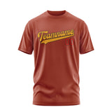 Custom Coral Red Yellow T-Shirt