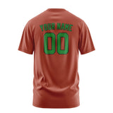 Custom Coral Red Emerald Green T-Shirt
