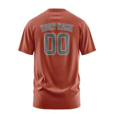 Custom Coral Red Dark Grey T-Shirt