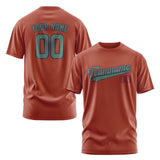 Custom Coral Red Blue Green T-Shirt