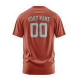 Custom Coral Red Gray T-Shirt