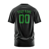 Custom Black Emerald Green T-Shirt