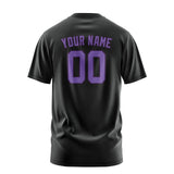 Custom Black Light Purple T-Shirt
