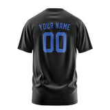 Custom Black Sky Blue T-Shirt