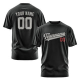 Custom Black Gray T-Shirt