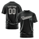 Custom Black Gray T-Shirt