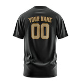 Custom Black Light Khaki T-Shirt