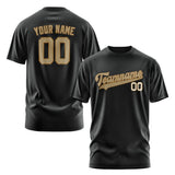 Custom Black Light Khaki T-Shirt