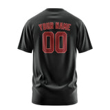 Custom Black Crimson Red T-Shirt