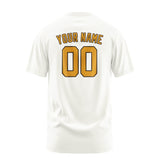 Custom White Yellow T-Shirt