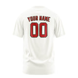 Custom White Red T-Shirt