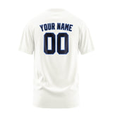 Custom White Navy T-Shirt